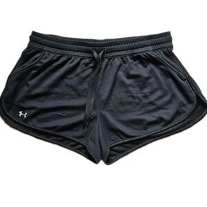 Under Armour Women's Black Mesh Athletic Shorts (Large)